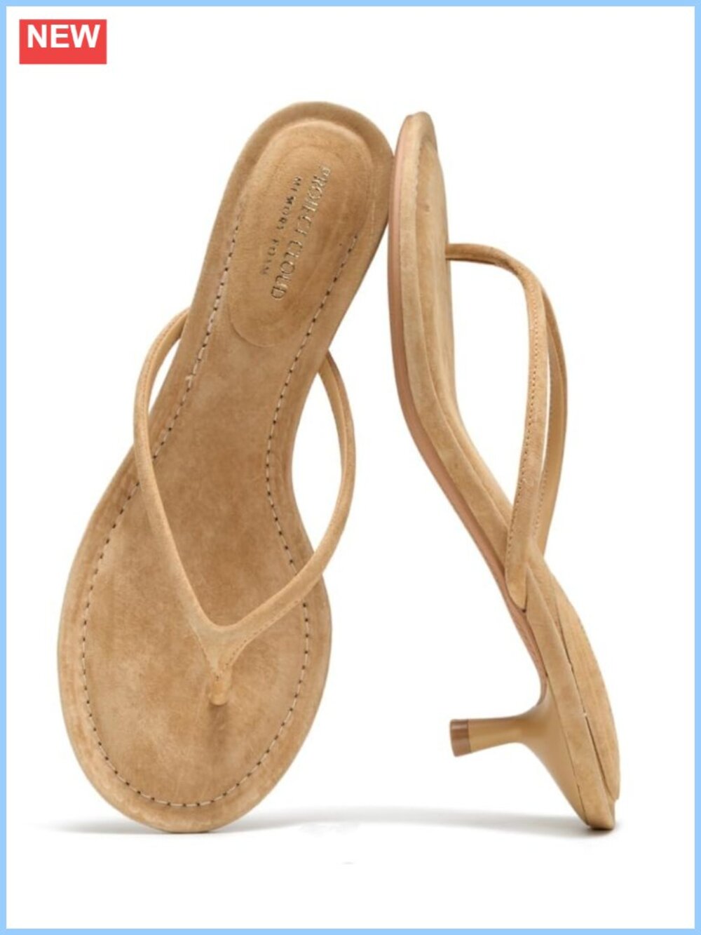 Kitten Heel Strappy Open Toe Sandals Leather Slip On Dressy